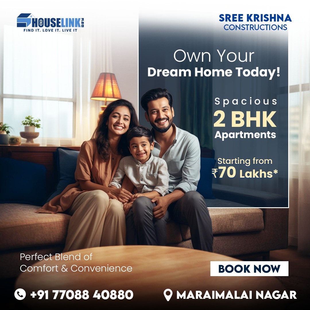 2 BHK Apartments for Sale in Maraimalai Nagar Chennai | Flats from ₹70 Lakhs